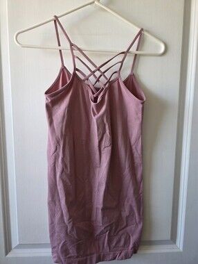 Reversible Women's Strappy Crisscross Cami - Dusty Rose